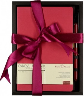 Набор подарочный Megapolis Flex (ежедневник + ручка) розовый