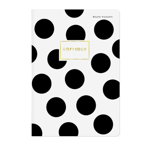 Тетрадь 'Black polka dot' А5, 40 л, клетка, Bruno Visconti
