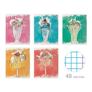 Тетрадь 'Milkshake' 48 листов, в клетку, в ассортименте. Цена...