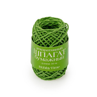 Шпагат бумажный, декоративный, длина 10 м, цвет в асс. Цена з...