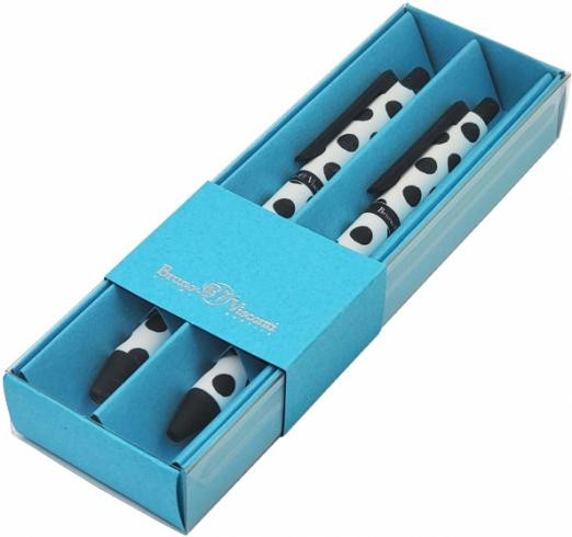 Набор шариковых автоматических ручек ArtClick. Black polka dots, 2 штуки