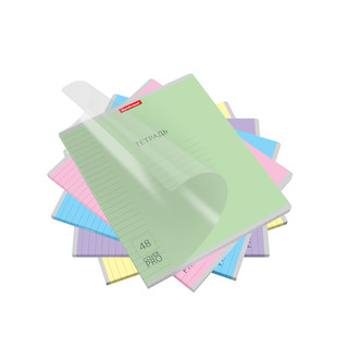 Тетрадь А5, 48 л, линейка 'CoverPrо' пластиковая обложка, на ...