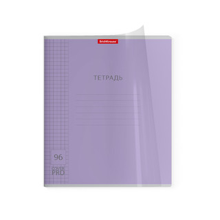 Тетрадь А5, 96 л, клетка 'CoverPrо' пластиковая обложка, на скобе, ErichKrause Классика, ассорти. Цена за 1 шт. 5
