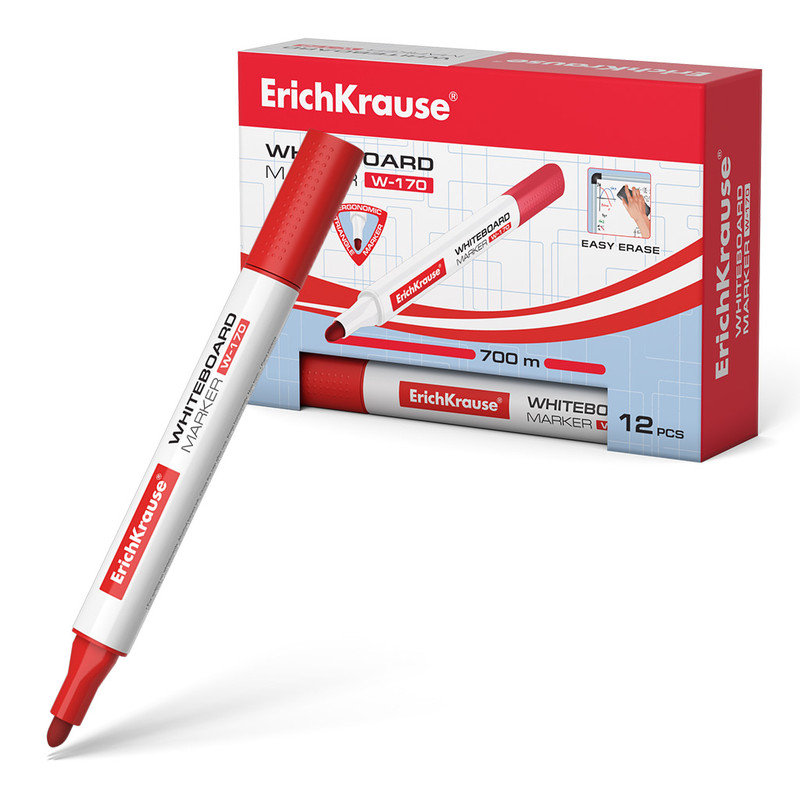 Маркер для досок ErichKrause W-170, красный