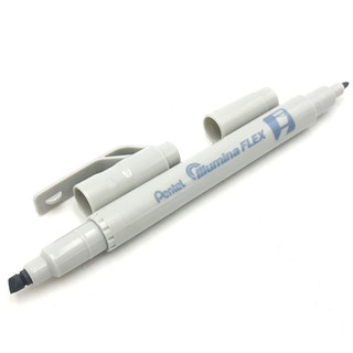 Текстовыделитель двусторонний Pentel Illumina Flex 1-3,5мм пастельный серый  2
