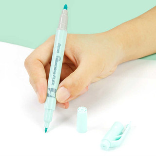 Текстовыделитель двусторонний Pentel Illumina Flex 1-35мм пастельн небесно-голубой  4