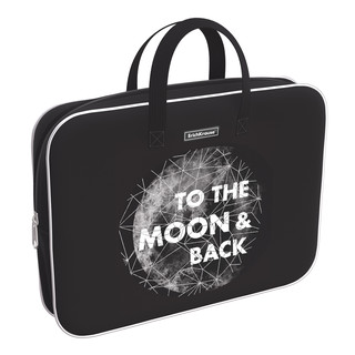 Папка текстильная на молнии А4+ с ручками, Moon Cycle