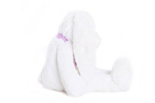 Заяц, 40 см, белый с фиолетовым шарфиком, Lapkin 4