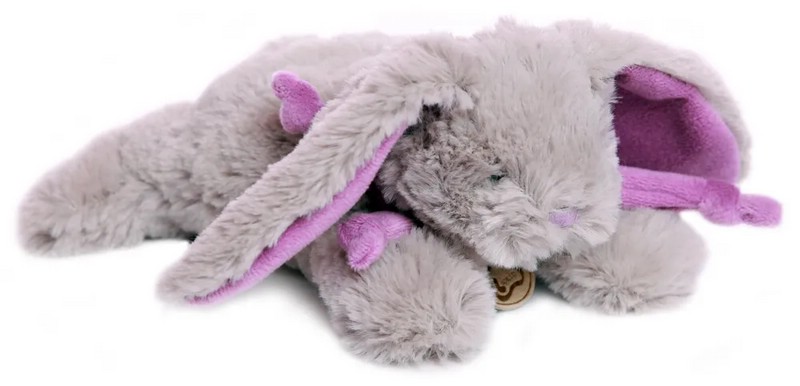 Кролик 15 см, серый/фиолетовый, Lapkin