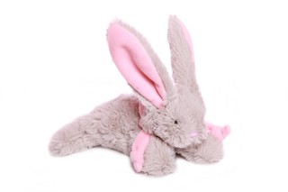 Кролик 15 см, серый/розовый, Lapkin