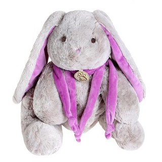 Кролик 30 см, серый/фиолетовый, Lapkin