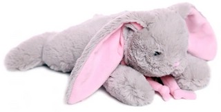 Кролик 30 см, серый/розовый, Lapkin