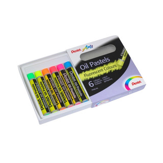 Пастель масляная Pentel 'Arts Oil Pastels' флуоресцентные цвета, 6 мелков 2