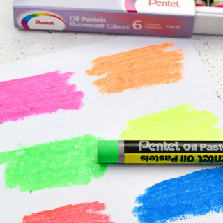 Пастель масляная Pentel 'Arts Oil Pastels' флуоресцентные цвета, 6 мелков 4