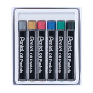 Пастель масляная Pentel 'Arts Oil Pastels' 6 цветов металлик 2