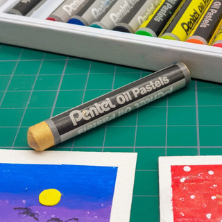 Пастель масляная Pentel 'Arts Oil Pastels' 6 цветов металлик 7