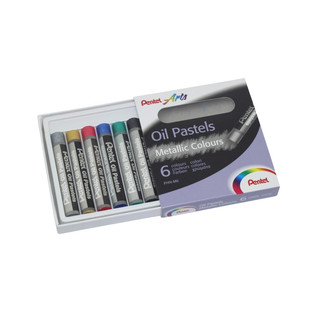 Пастель масляная Pentel 'Arts Oil Pastels' 6 цветов металлик 3