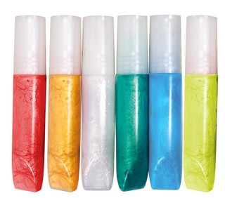 Витражные игрушки. Набор красок по стеклу 'Лисички' 6 цветов 3