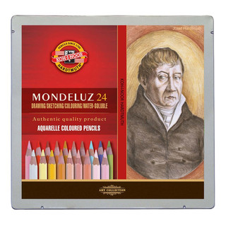 Карандаши акварельные "Mondeluz Portrait" 24 цветов, металлический пенал, Koh-I-Noor