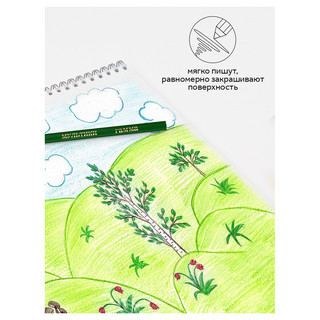 Карандаши 12 цветов Гамма 'Мультики' трехгранные, заточенные, картонная упаковка 3