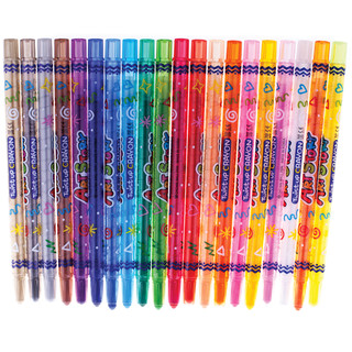 Карандаши восковые 'ArtStory', 20 цв, выкручивающийся стержень, Crown 2