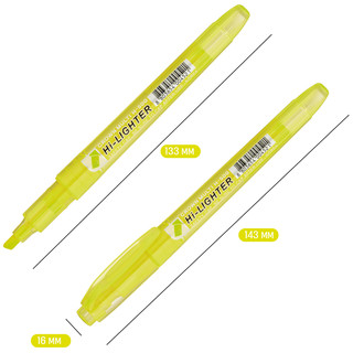 Текстовыделитель жёлтый 'Multi Hi-Lighter' 1-4мм, Crown 3