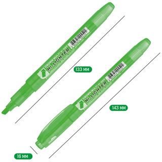 Текстовыделитель зелёный 'Multi Hi-Lighter' 1-4мм, Crown 3