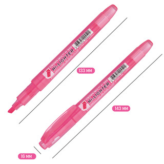 Текстовыделитель розовый 'Multi Hi-Lighter' 1-4мм, Crown 3
