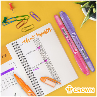 Текстовыделитель розовый 'Multi Hi-Lighter' 1-4мм, Crown 6