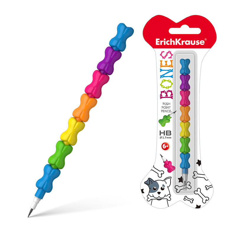 Карандаш сегментный ErichKrause Bones 1.7 мм, НВ