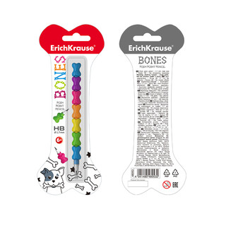 Карандаш сегментный ErichKrause Bones 1.7 мм, НВ 4
