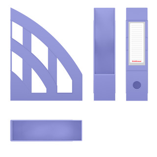 Подставка для бумаг Office, Pastel, 75мм, вертикальная пластиковая, фиолетовая 2