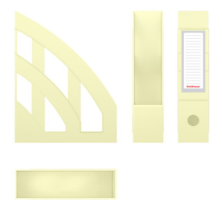 Подставка для бумаг Office, Pastel, 75мм, вертикальная пластиковая, желтая 2
