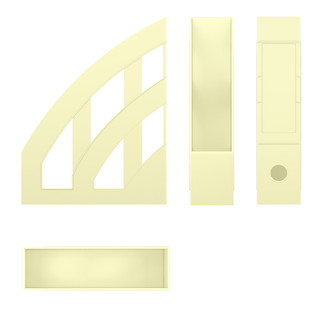 Подставка для бумаг Office, Pastel, 75мм, вертикальная пластиковая, желтая 3