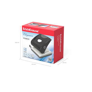 Дырокол Elegance до 30 листов, черный, ErichKrause 6