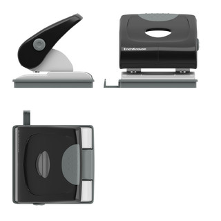 Дырокол Elegance до 30 листов, черный, ErichKrause 2