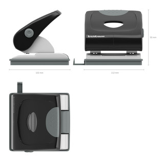 Дырокол Elegance до 30 листов, черный, ErichKrause 4