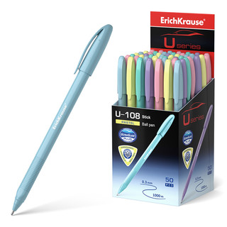Ручка шариковая Pastel Stick, 1 мм, Ultra Glide Technology, ErichKrause, в ассортименте. Цена за 1 шт.