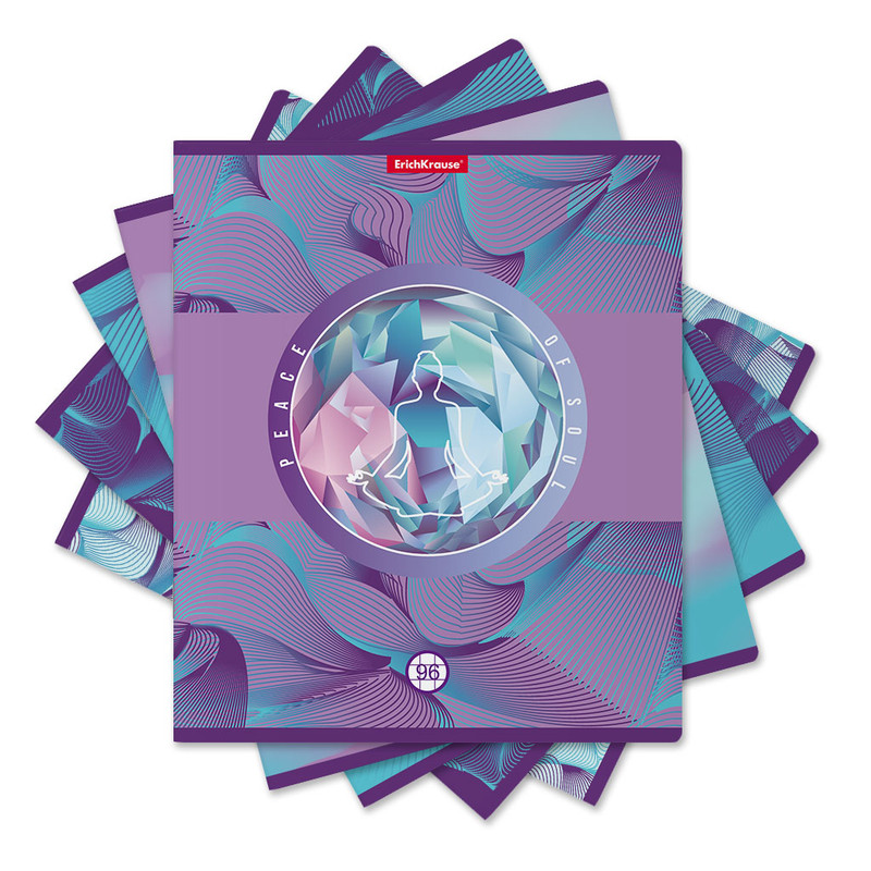 Тетрадь общая А5, 96 л, клетка, на скрепке