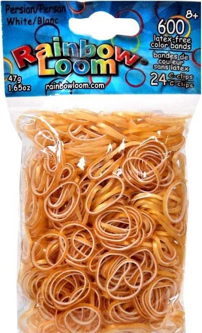 Резиночки для плетения браслетов RAINBOW LOOM 'Персидская коллекция' белый, 600 резиночек