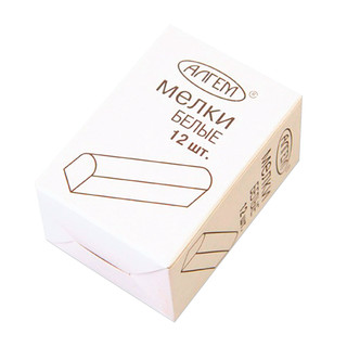 Мел белый квадратный, 12 штук в наборе 2