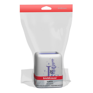 Подставка настольная Lavender, пластиковая, белая с фиолетовой вставкой, ErichKrause Forte 2