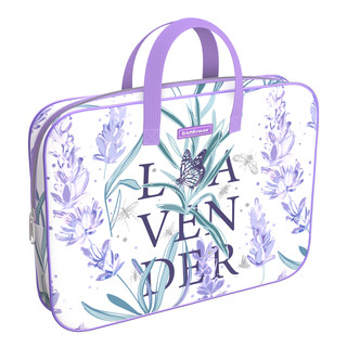 Папка текстильная Lavender, A4+, на молнии, с ручками, ErichKrause