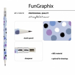 Карандаш механический цанговый 'FunGraphix. Горошки' с точилкой, 2 мм 3