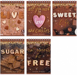 Блокнот Sweet Life, 40 листов, клетка, А6, на гребне, в ассор...