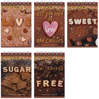 Блокнот Sweet Life, 40 листов, клетка, А7, на гребне, в ассор...