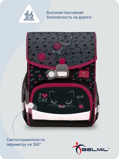 Ранец Belmil Click Cat с наполнением (пенал, мешок для обуви) 6