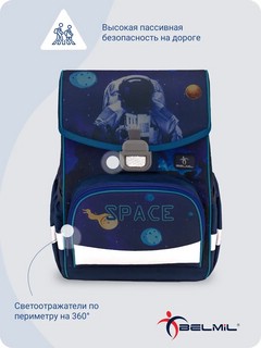 Ранец Belmil Click Spaceman с наполнением (пенал, мешок для обуви) 9