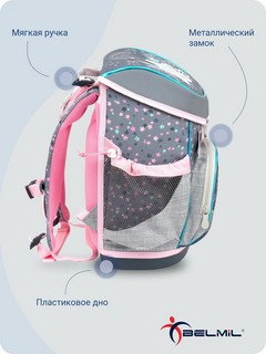 Ранец Belmil Mini Fit Shine с наполнением (пенал, мешок для обуви) 11