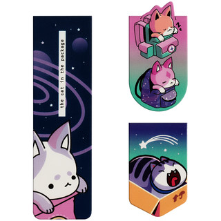 Закладки магнитные для книг, 3 шт. 'Catbox' 2